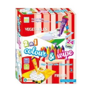 2 In 1, Colour & Wipe (Vegetables & Fruits) By Ekta